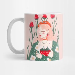 Strawberry Days Garden Cottagecore Mug